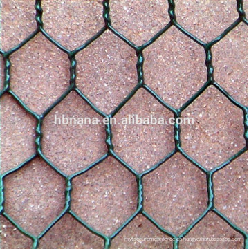 Malla de alambre hexagonal recubierta de PVC / red de malla de alambre hexagonal